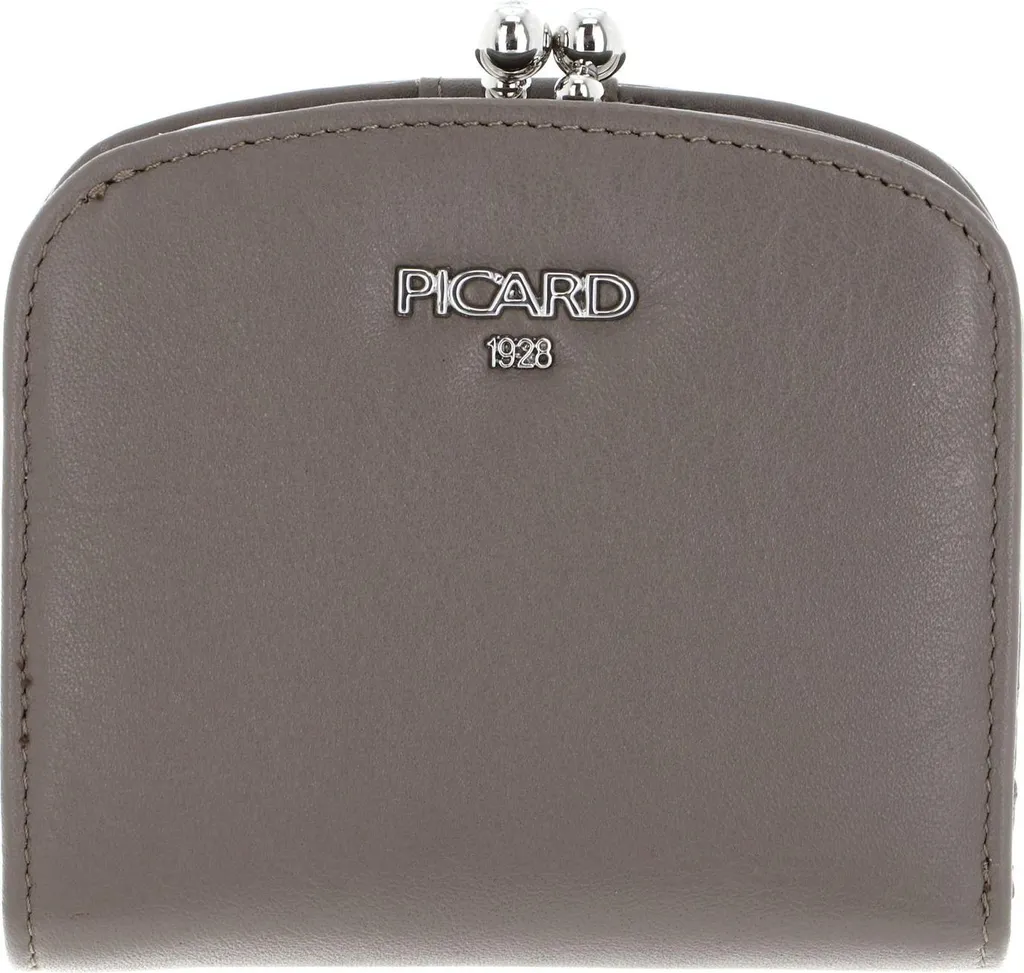 Portefeuille PICARD Bingo en cuir véritable taupe à format vertical