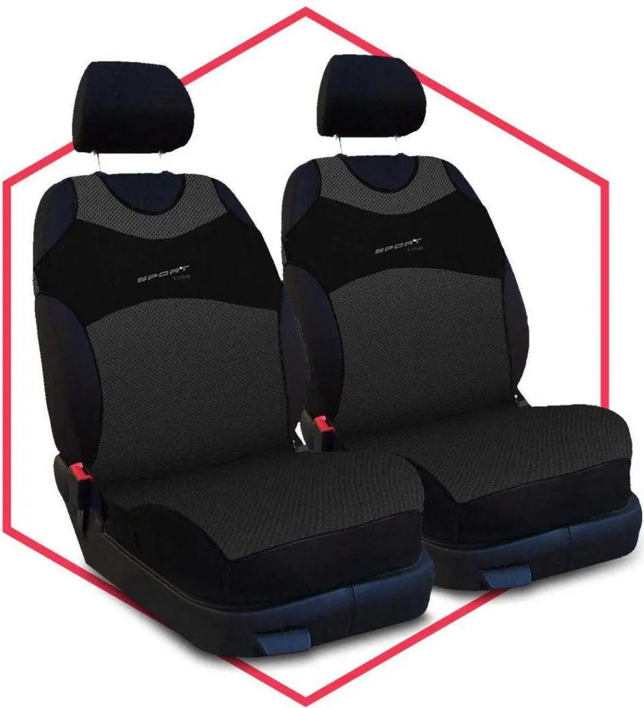 Coprisedili Auto Universali Grigio 1+1 Anteriori per Volvo S40 Resistenti - 9