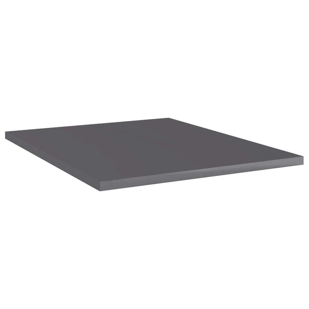Tablettes d'étagère gris brillant 40x50 cm pour meuble de salon