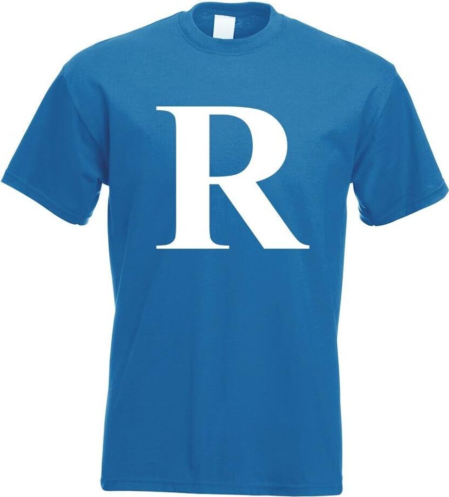 Kiwistar - T-Shirt - royal - Buchstabe R - Alphabet Motiv Bedruckt Funshirt Design Print - mit Motiv Bedruckt - Funshirt Design - Sport - Freizeit ...