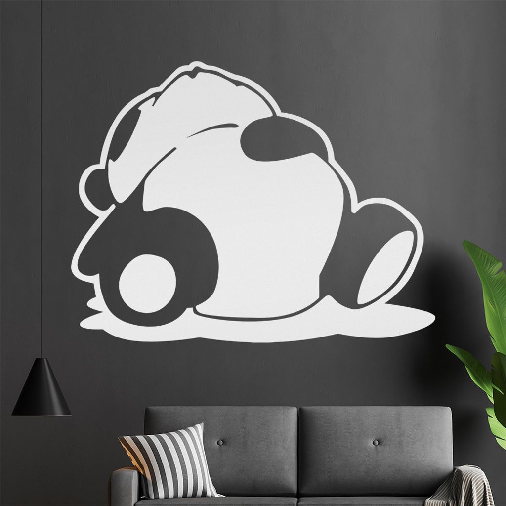 schlafender Teddy Bär Wandtattoo in 6 Größen - Wandaufkleber Wall Sticker - Dekoration, Küche, Wohnzimmer, Schlafzimmer, Badezimmer