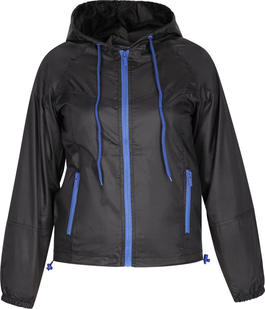LIBBI damen jacke - schwarz königsblau, XXL