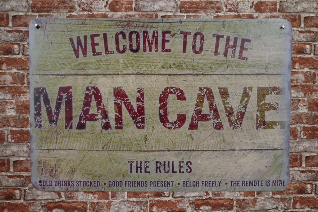 Mancave The Rules Blechschild - Metallschild - Mancave - Retro blechschild - Metal Sign - Bar Dekoration - Wandschild - Wandplatte.