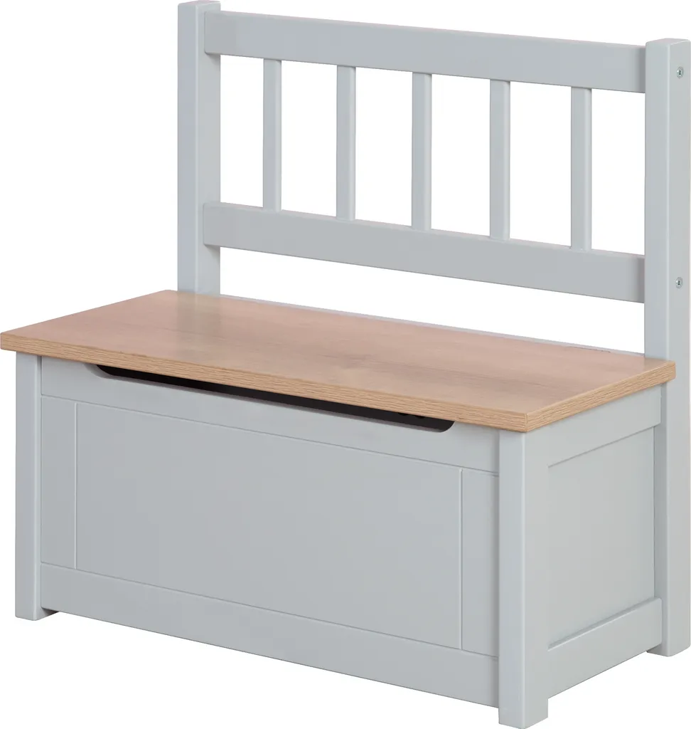 Banc coffre à jouets en bois pour éviter les doigts coincés des enfants