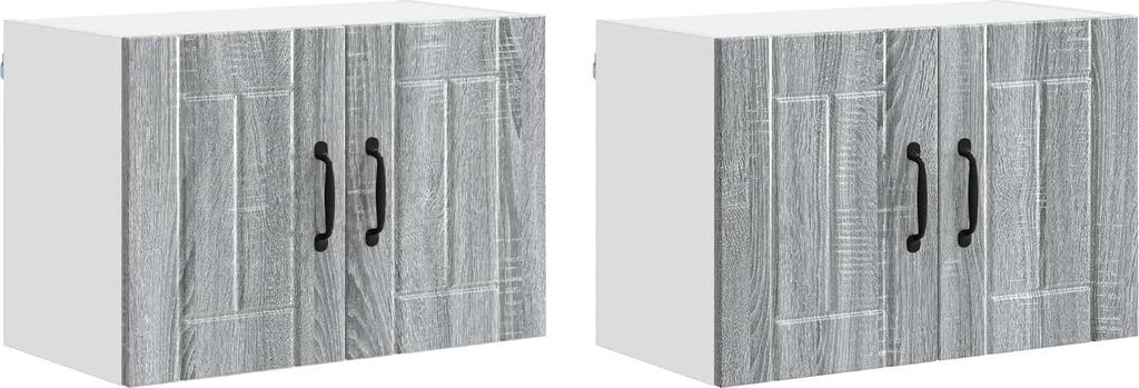 vidaXL Küchenwandschränke Lucca 2 pcs Graues Sonoma 60 x 31 x 40 cm