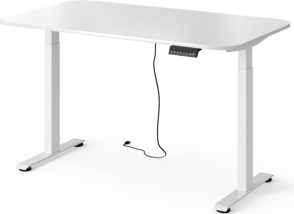 höhenverstellbarer elektrischer Schreibtisch Vicco Elevate Weiß 140 x 80 cm 2 Motoren, Model 58652
