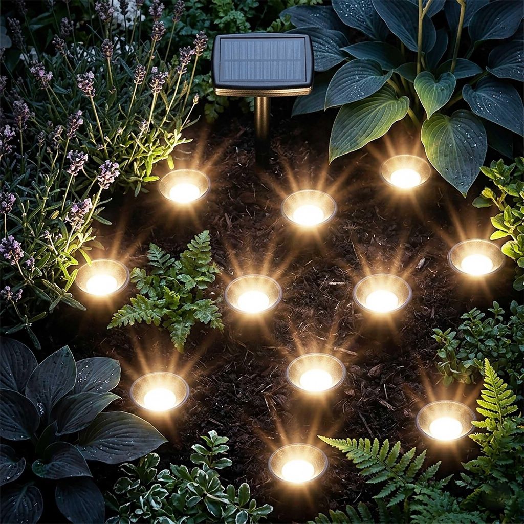 LED Solar Pflanzenstrahler - 10 Strahler / warmweiß - Produktbild 