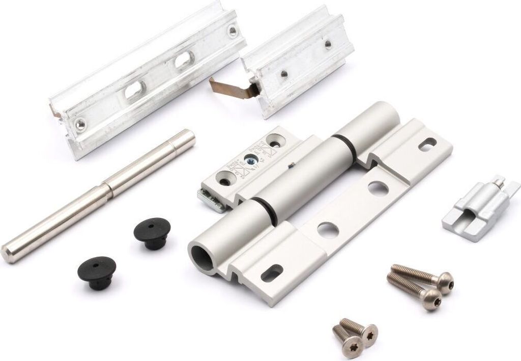 Schüco Rollentürband 239168 C0 silber 50mm, nach innen und außen öffnende Tür