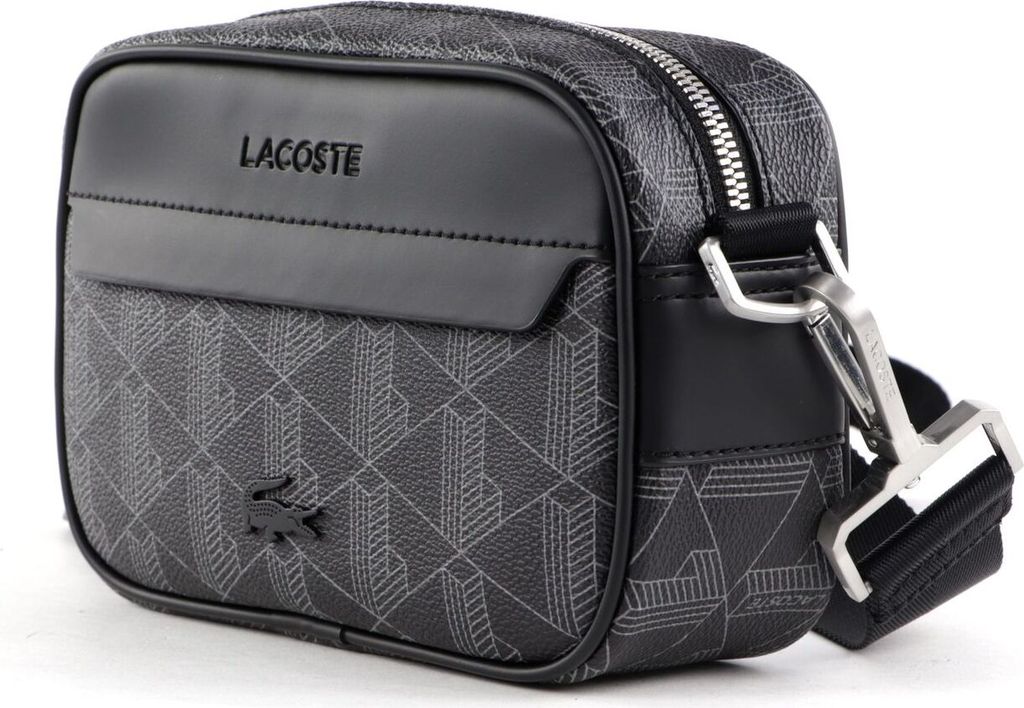 LACOSTE Umhängetasche The Blend Reporter Bag Noir Gris Produktbild 