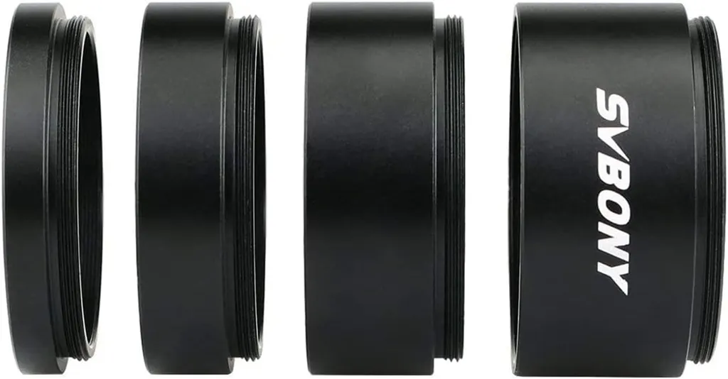 Kit tubes d'allonge M48 Svbony SV119 en aluminium noir avec filetage 2"