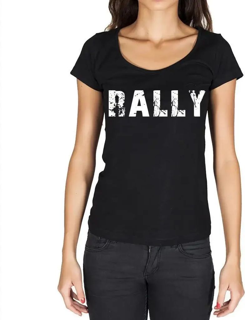 Damen Grafik T-Shirt Rallye – Rally – Öko-Verantwortlich Vintage Jahrgang Kurzarm Lustige Druck Geburtstag Geschenk Frau