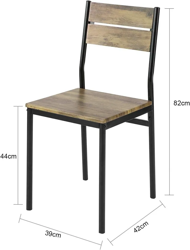 Table à Manger Gain de Place avec 4 Tabourets Encastrables en Métal - 4
