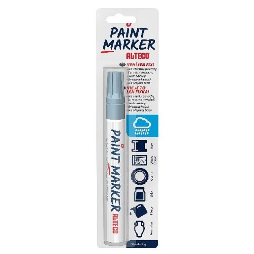 Marker do farby ALTECO Paint Marker 2mm - srebrny Zdjęcie produktu 