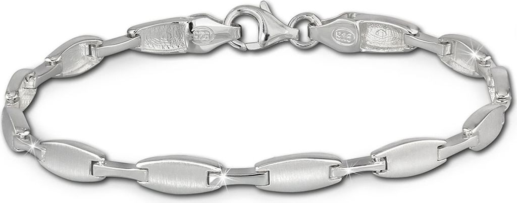 SilberDream 19cm Silberarmband Style matt silber Damen Armschmuck D2SDA429