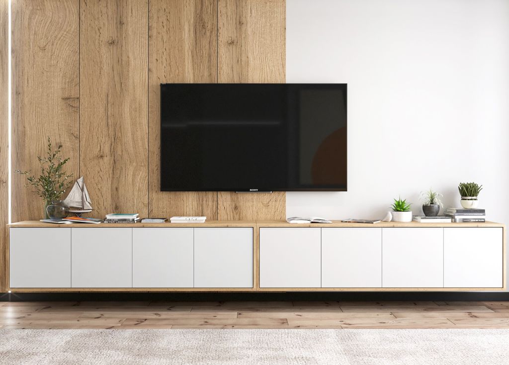 2 ks Závesná RTV skrinka - Apollo2 + Apollo2 - Závesné TV Obrázok produktu 