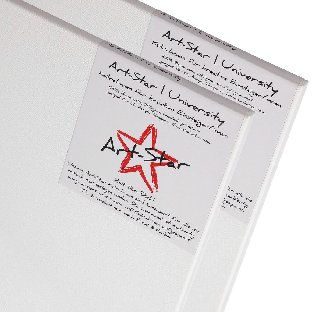 Art-Star | 1 x Black University spieraam | 1 zwart canvas op spieraam | canvas doek voorgeprimed, schilderklaar bespannen rechthoekig spieraam met canvas om te beschilderen, formaat: 80 x 100 cm