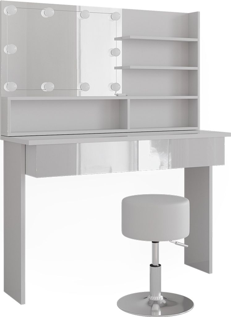 Schminktisch Vicco Azur Weiß 120 cm mit Spiegelregal, Produktbild 