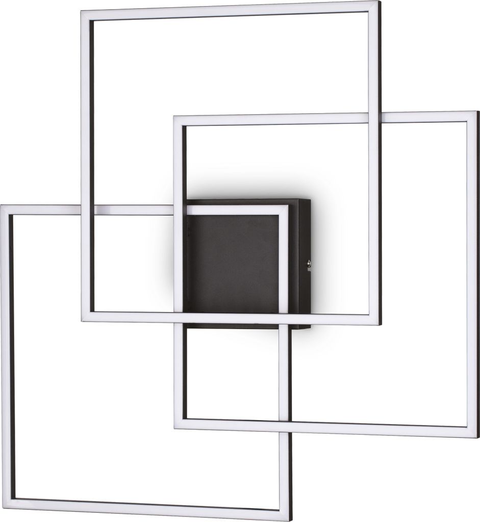 Ideal lux FRAME PL CERCHIO Wandleuchte Deckenleuchte in quadratischem Design Struktur Schwarz