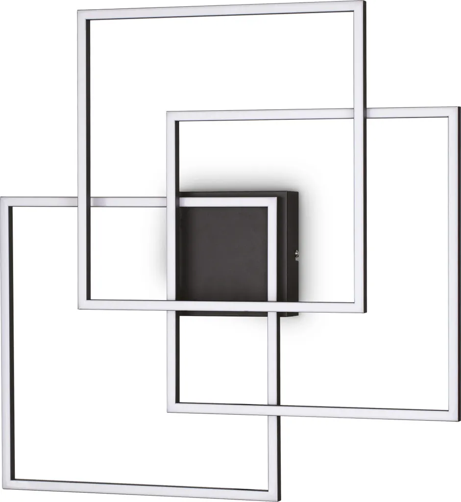 Plafonnier design noir mat FRAME PL CERCHIO carré pour salon et entrée