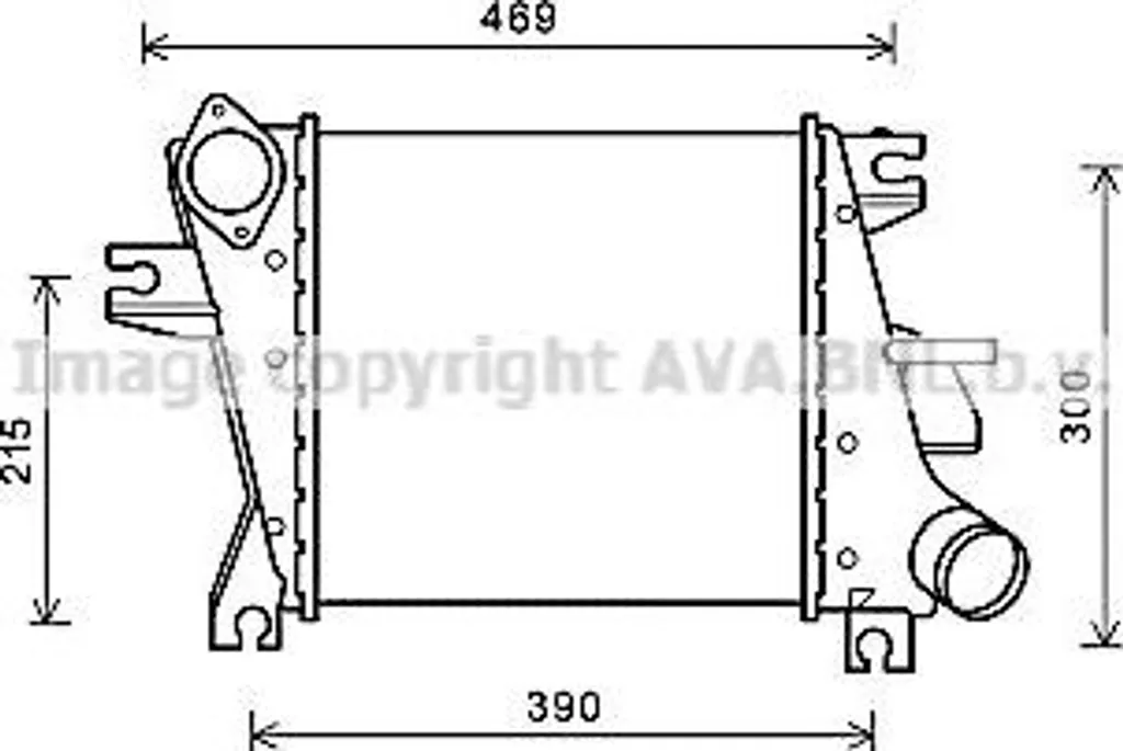 Échangeur Air Turbo pour X-Trail - Intercooler AVA DN4412 14461ES60A