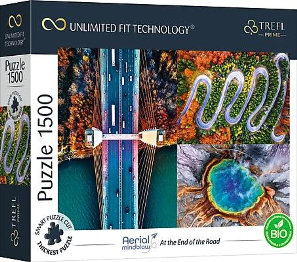 Puzzle 1500 pièces Trefl Prime : Le défi Mindblow Road sans reflets