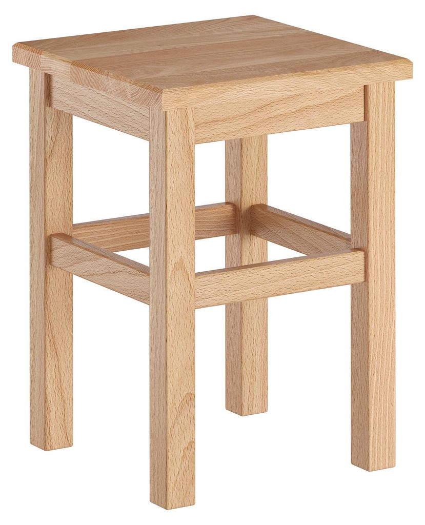 Hocker Holzhocker Sitzhocker Buche massiv natur ohne Lehne  Produktbild 