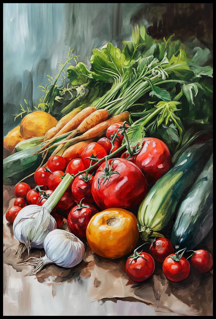 Poster 68x101cm Reichtum der Gartenernte