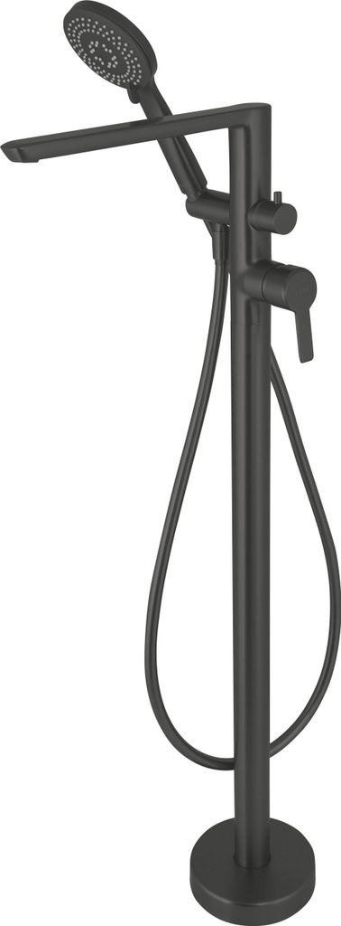 Freestanding bathtub mixer with shower set