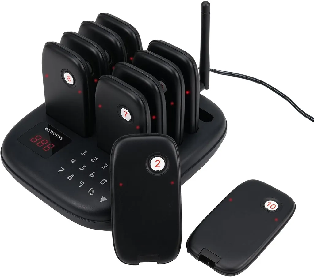 Buzzer Restaurant sans fil Retekess TD175S avec 7 Modes de Notification