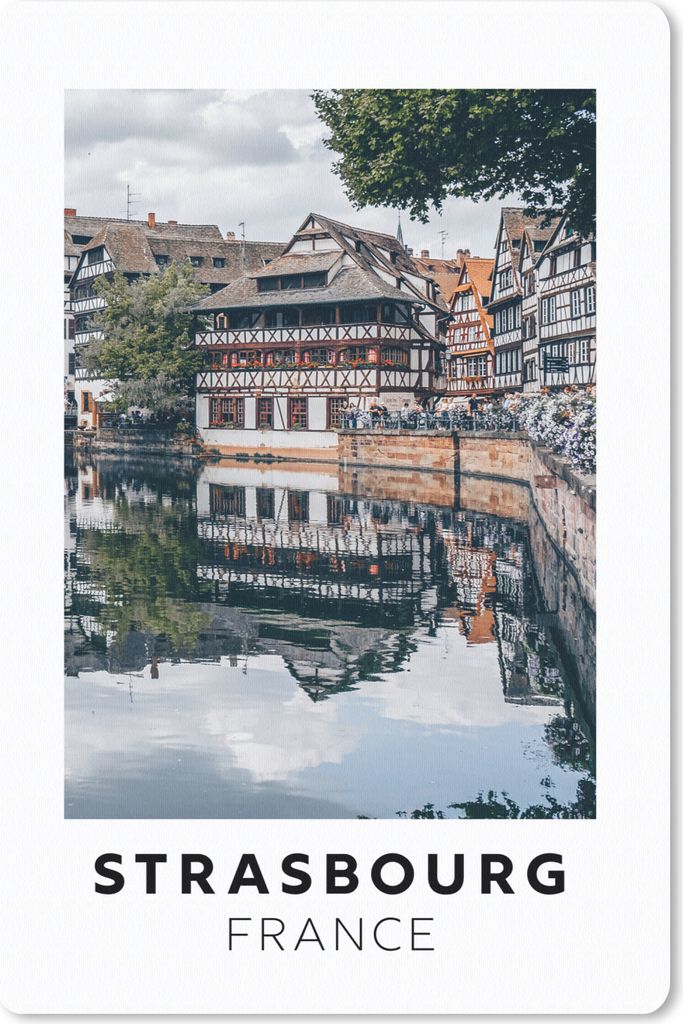 MuchoWow Mauspad Mousepad Straßburg - Frankreich - Wasser 40x60 cm - Mousepads - Maus Mat - Pad - Mausunterlage - Schreibtisch Accesoire