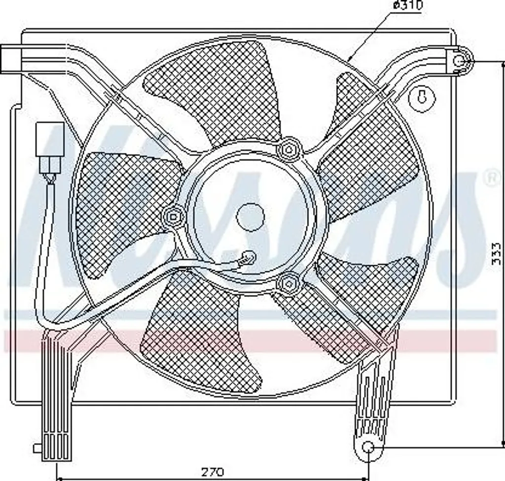 Ventilateur Nissens 85361 pour Remplacement Système Thermique Nubira OE