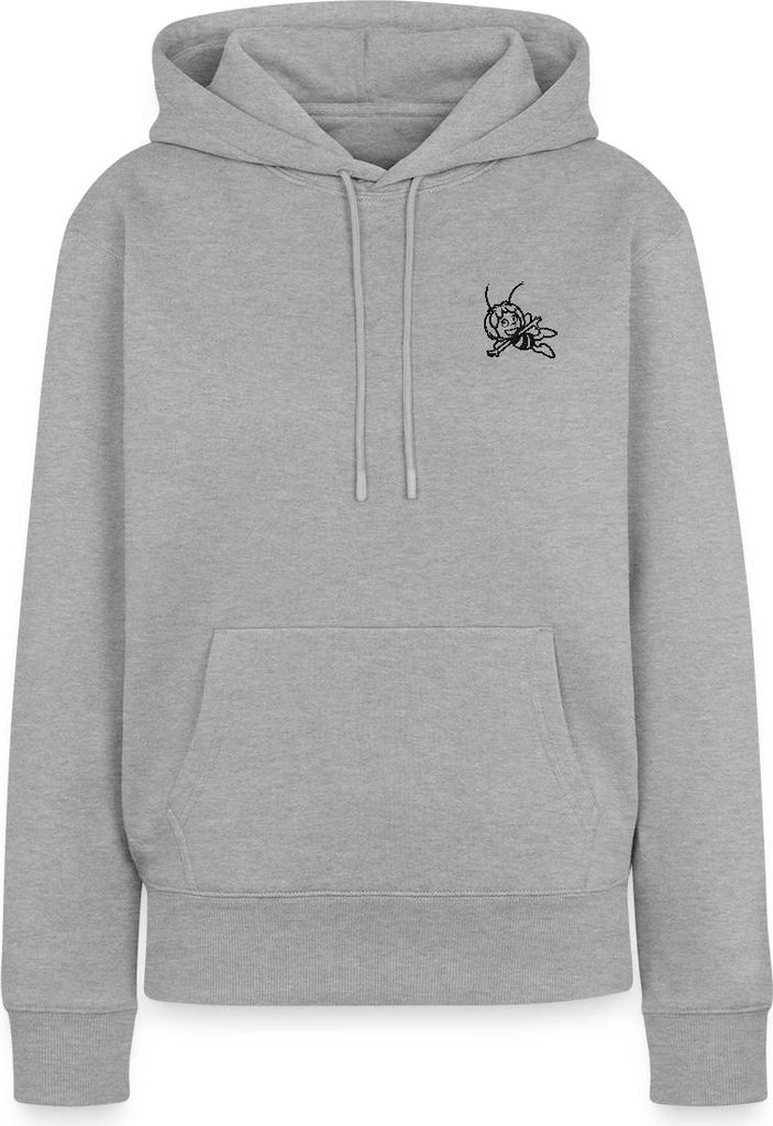 Spreadshirt Biene Maja Fliegend Stick Damen Premium Hoodie, S, Grau meliert