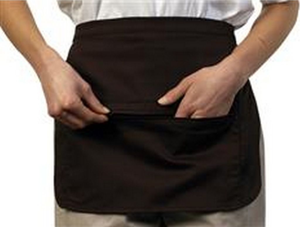 BonChef Arbeitsschürze mit Reißverschlusstasche AB241 (Einheitsgröße) (Schwarz)
