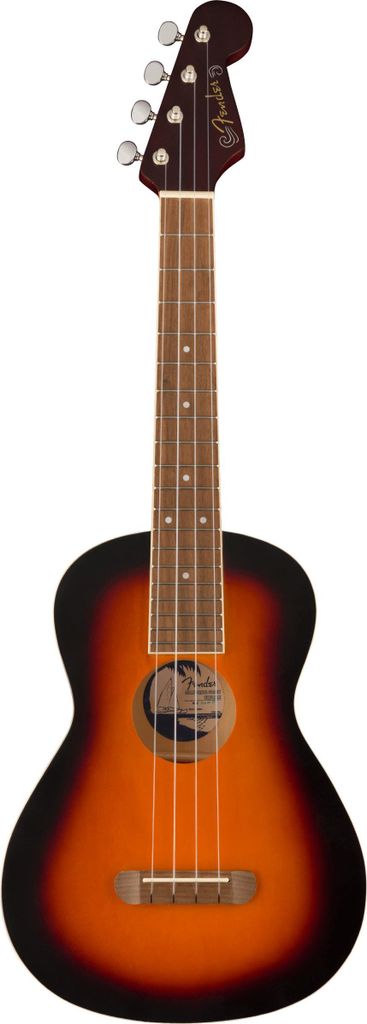 Fender Avalon Tenor Ukulele WN 2-Color Sunburst Tenor Ukulele