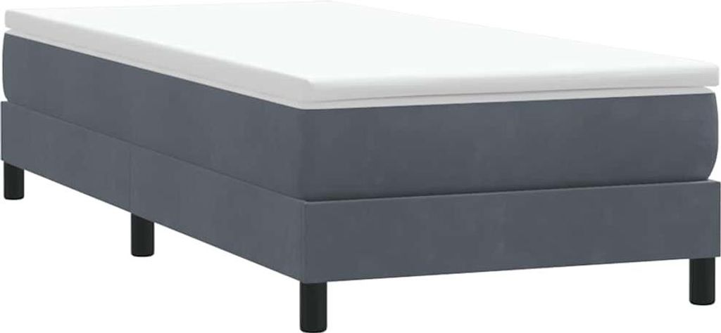 vidaXL Letto a molle senza materasso grigio scuro 90x210 cm Immagine del prodotto 