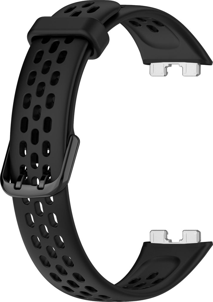 INF Ersatzarmband für Huawei Band 8/9 - Atmungsaktives Silikon Uhrenarmband Schwarz