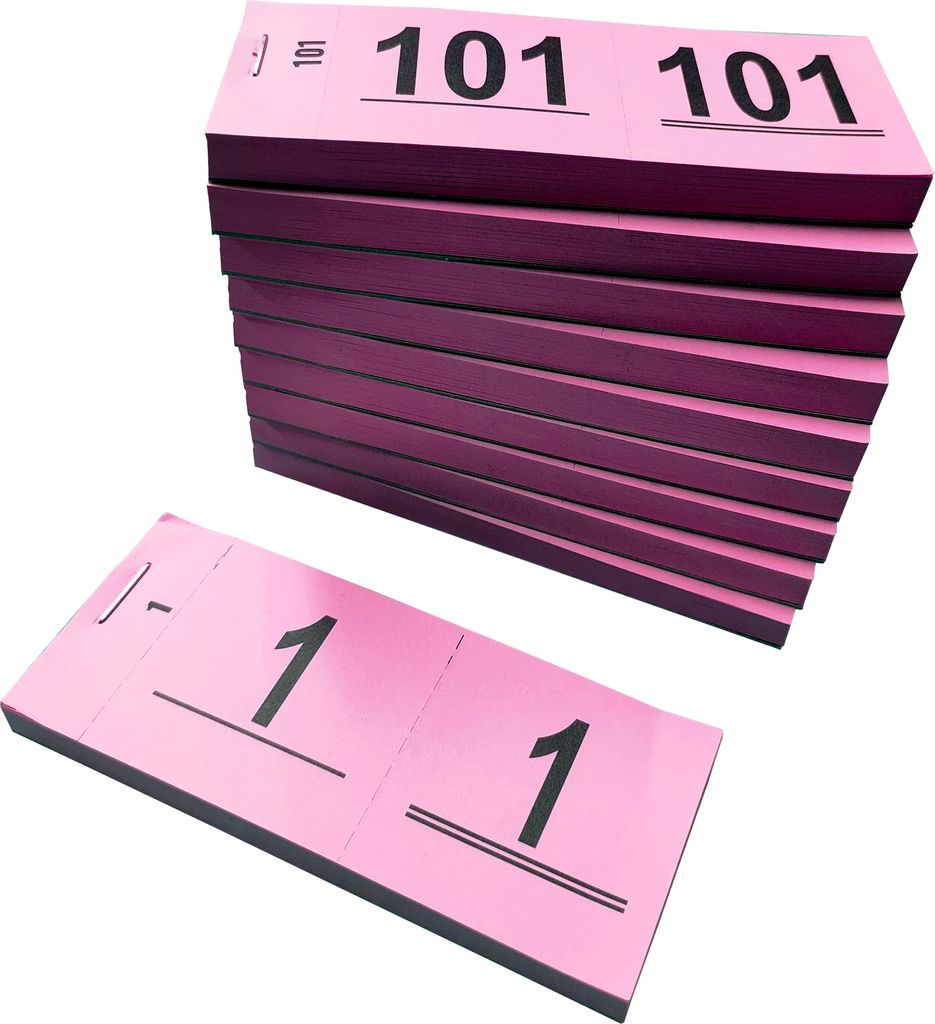 DULA Garderobennummern – Nummernblock – Pink Produktbild 