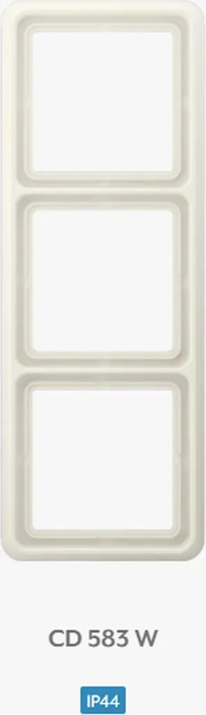 Cadre de finition double horizontal JUNG blanc pour montage encastré
