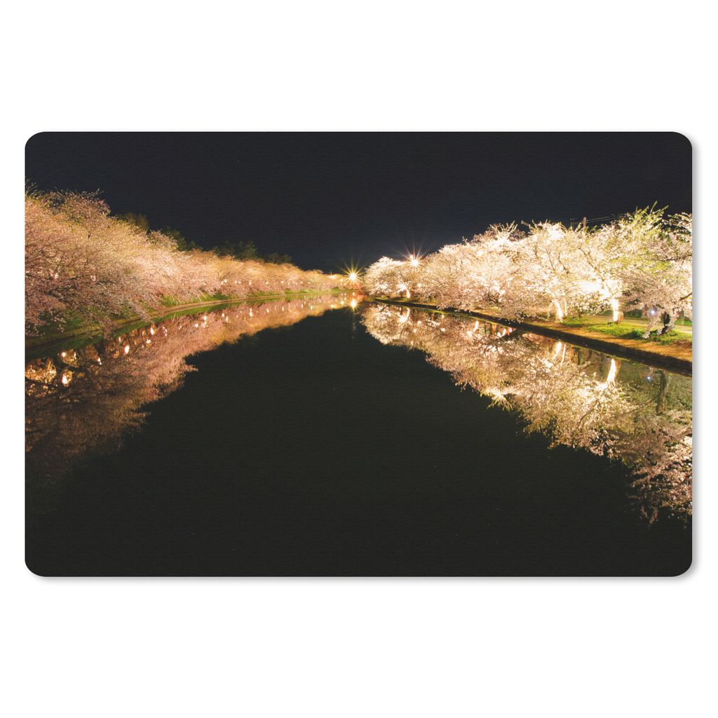 MuchoWow Mauspad Mousepad Kirschbaum - Blüte - Licht 27x18 cm - Mousepads - Maus Mat - Pad - Mausunterlage - Büroartikel - Desk Matten