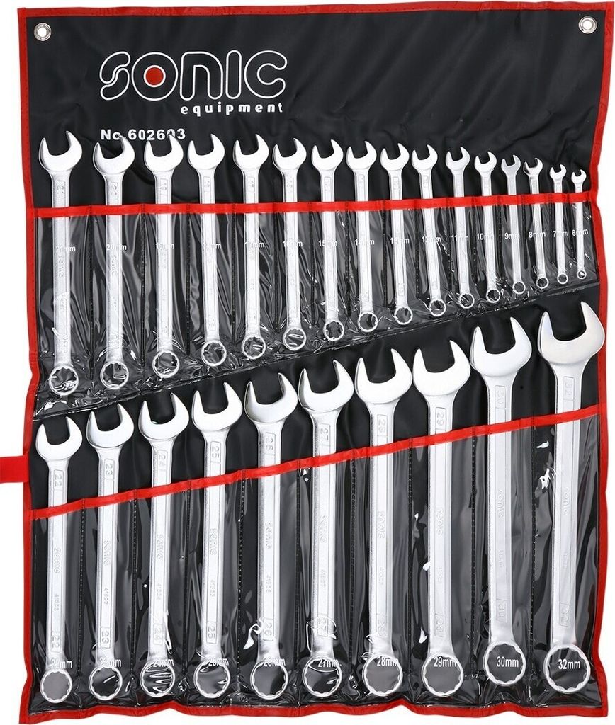 SONIC Ring- / Gabelschlüsselsatz 602603SON Chrom-Vanadium-Stahl