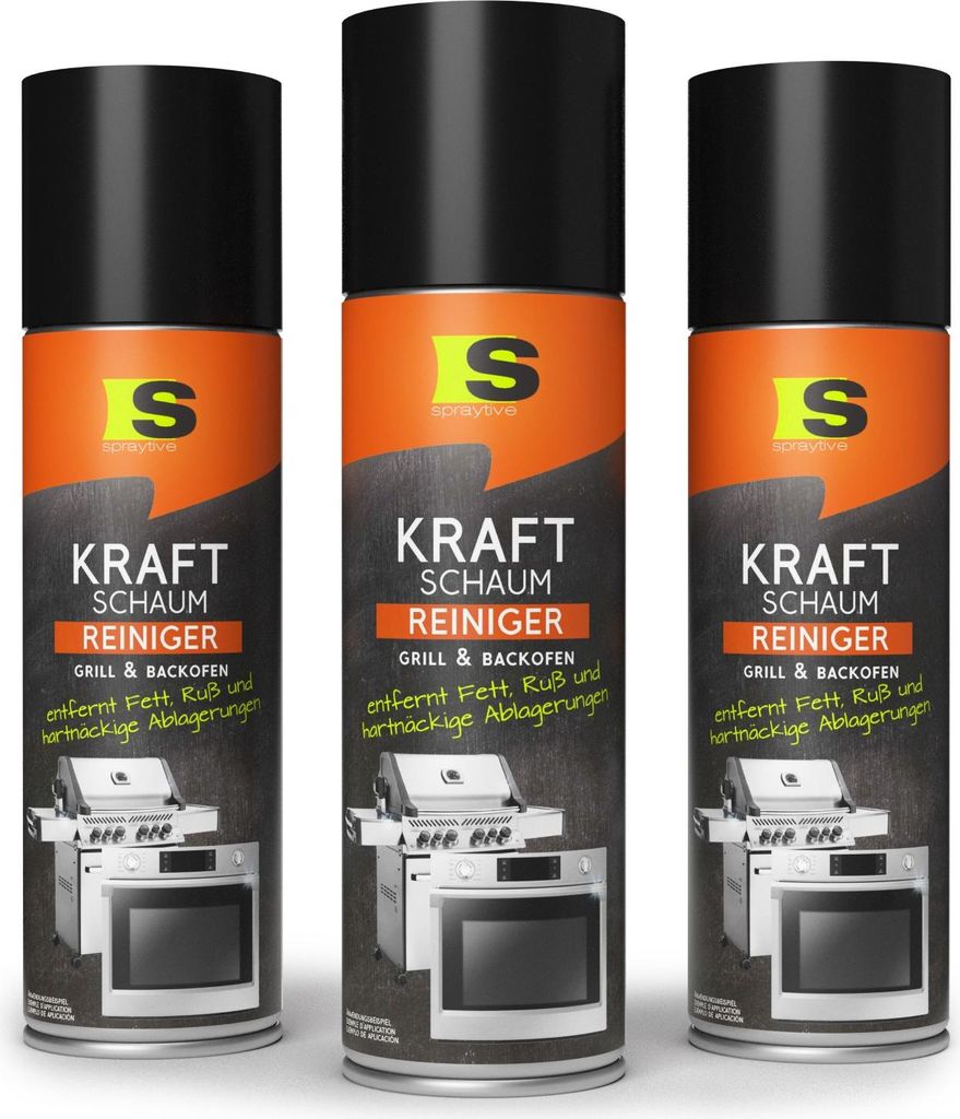 Spraytive 3x 500ml Grill- & Backofenreiniger - Produktbild 