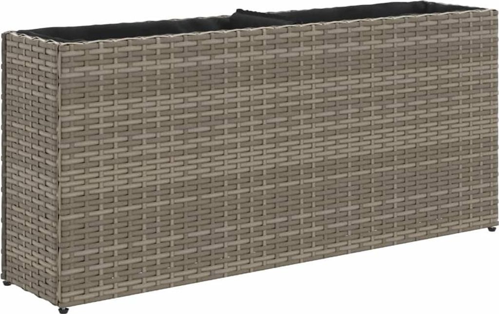 vidaXL Podwyższone łóżko z 2 przegrodami szare 90x20x40 cm Zdjęcie produktu 
