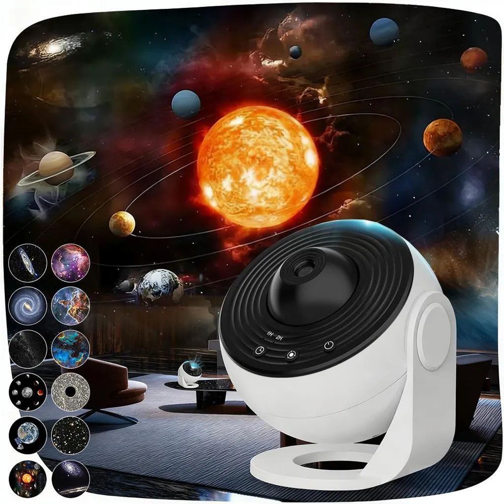 Projecteur d'étoiles HD 13 en 1 avec minuterie et rotation complète
