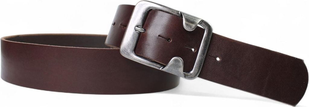 FRONHOFER klassischer Vollledergürtel für Herren, robuste dunkle Schnalle, 4,5 cm