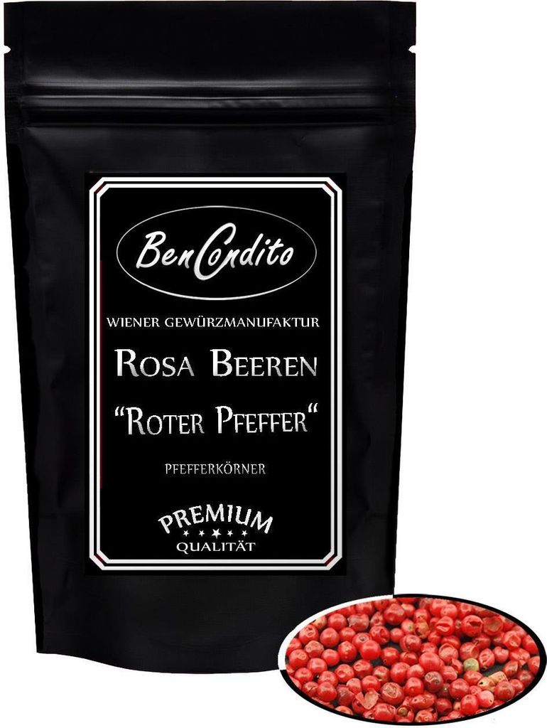 Rosa Beeren "roter Pfeffer" handverlesen 80 Gramm
