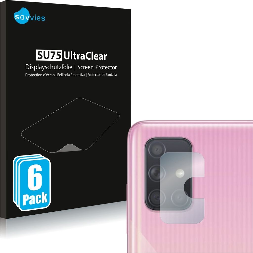 6x Für Samsung Galaxy A71 (NUR Kameraschutz) Schutzfolie Savvies Displayschutz Display Schutz Folie Klar Transparent