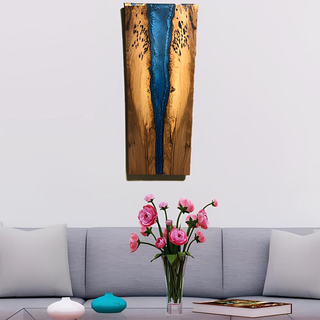 Wand Bild Epoxid Harz Gemälde Echtes Designer Bild Handarbeit Wasser Fall Bild