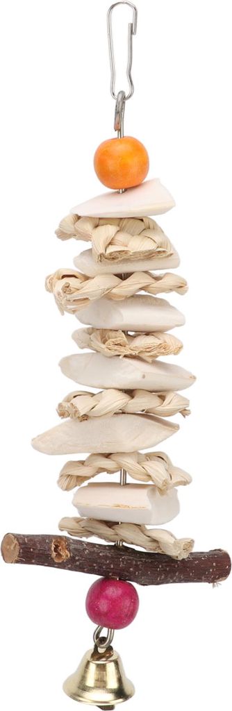 Cuttlebone -Spielzeuge hängen Papageien mit Glocke für afrikanische Grau -Papageien Budgie20cm/7,9in