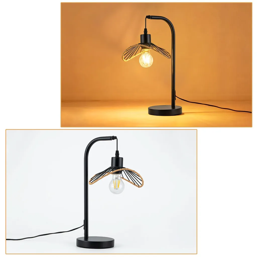 Lampe de Bureau E27 Style Industriel avec Câble et Interrupteur