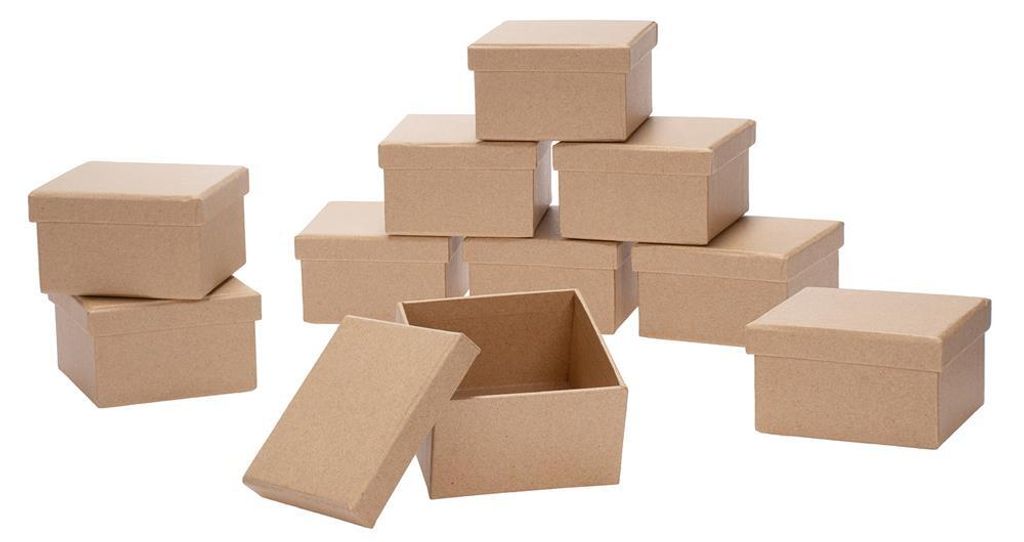 Kartonbox Quadrat, 7,5 x 7,5 cm, 10 Stück Produktbild 